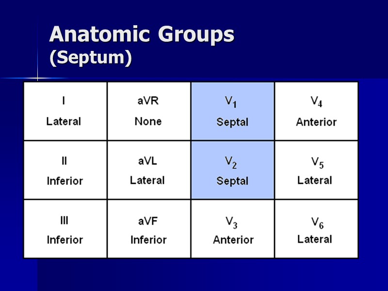 Anatomic Groups (Septum)